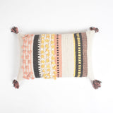 Handwoven & Tufted Striped Lumbar Cushion Cover