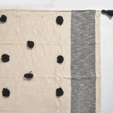 Tassels & Polka Dots Monochrome Throw