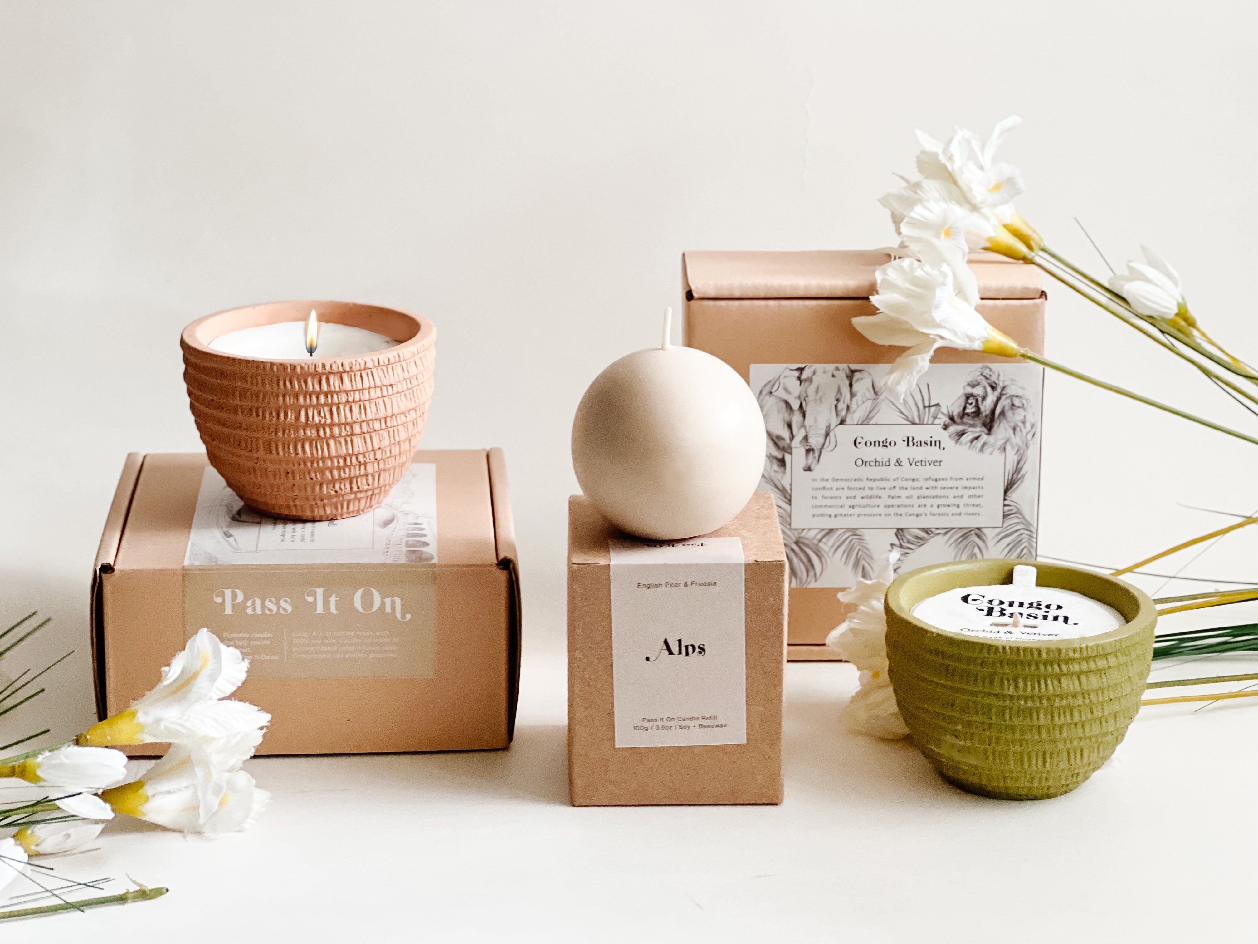 Sustainable candle gift sets