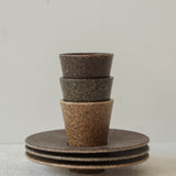 Espresso Cup with Plate, Rice Husk