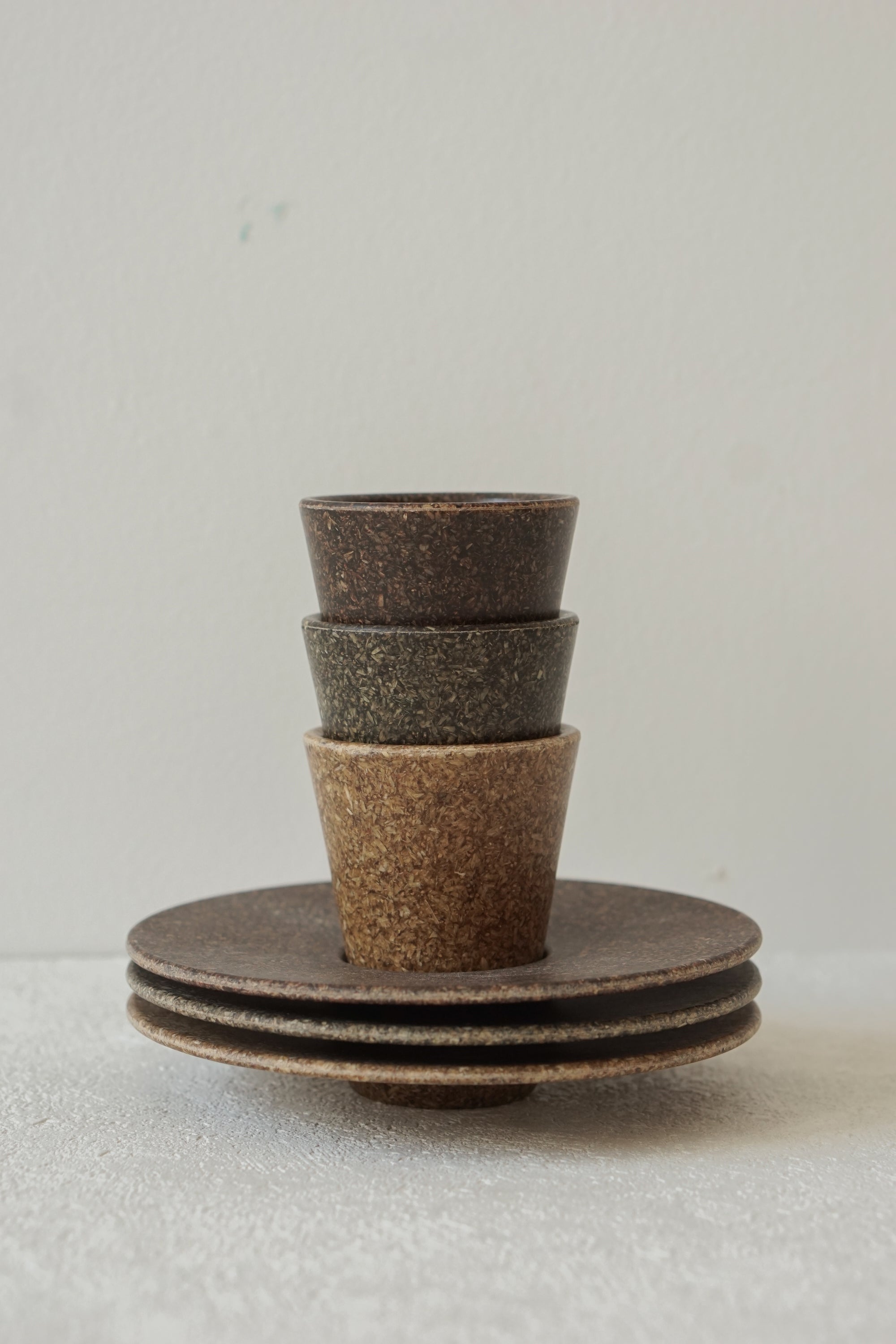 Espresso Cup with Plate, Rice Husk