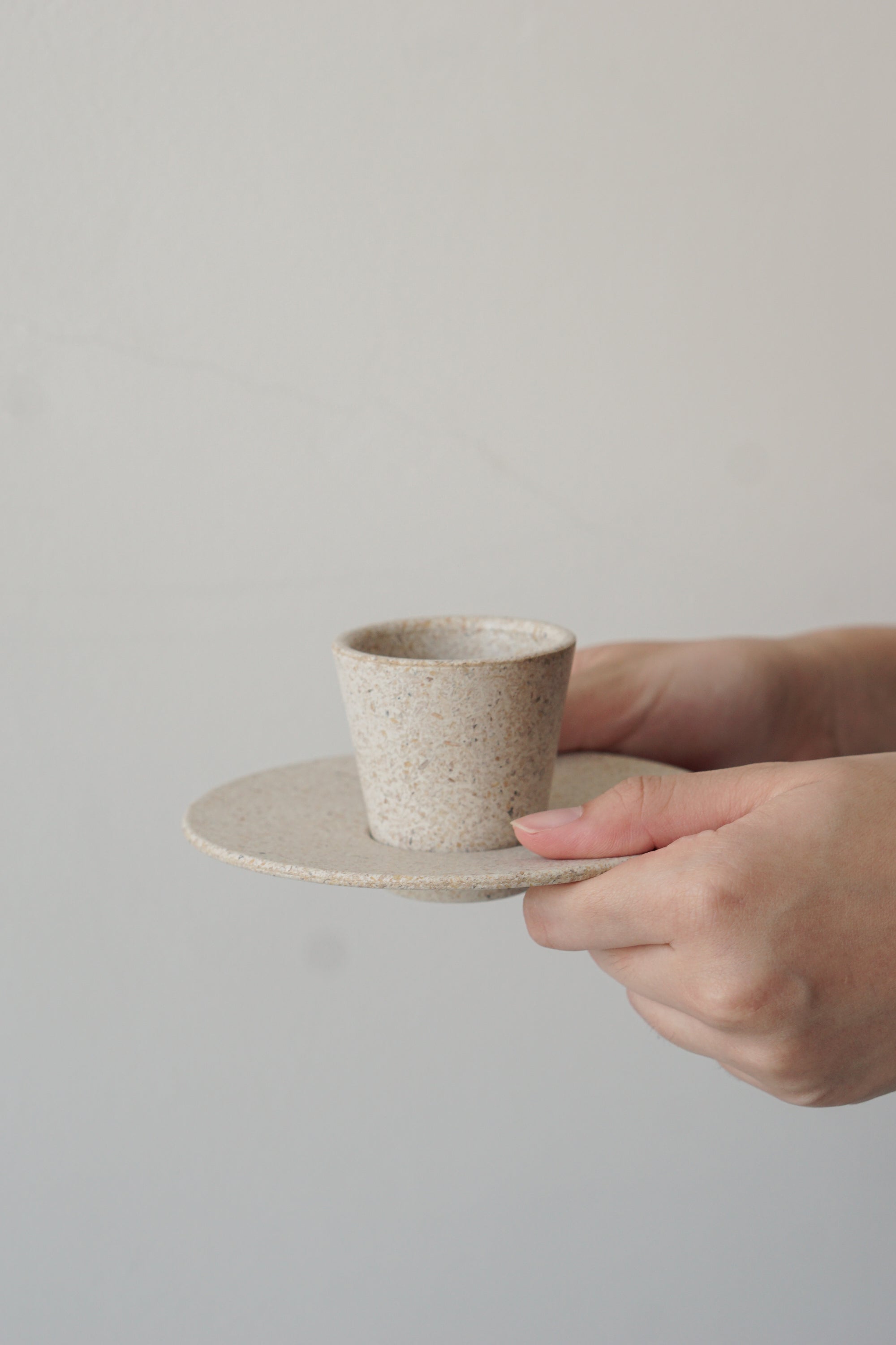 Espresso Cup with Plate, Rice Husk