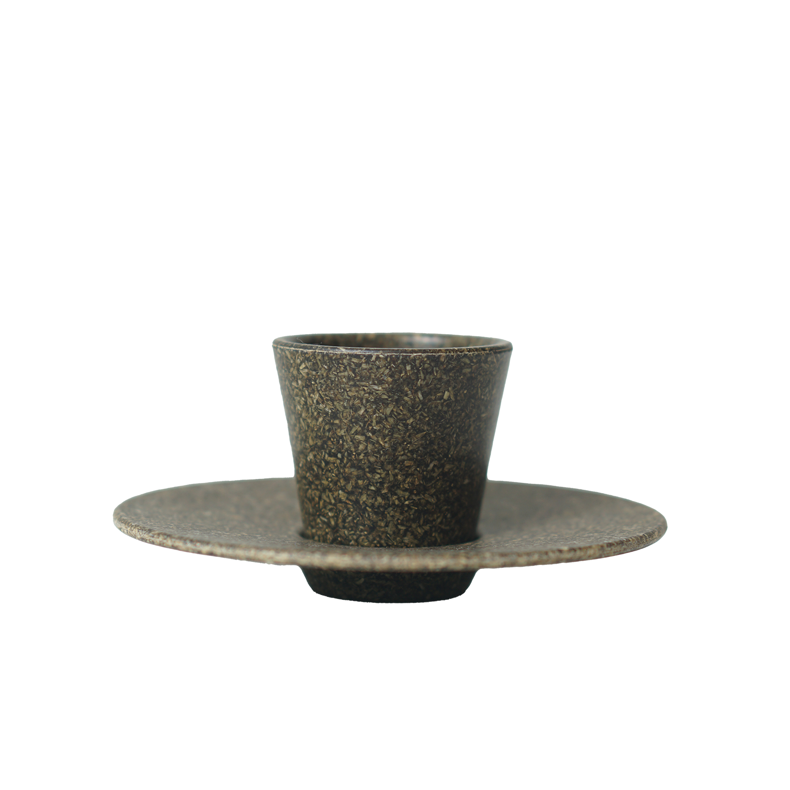 Espresso Cup with Plate, Rice Husk