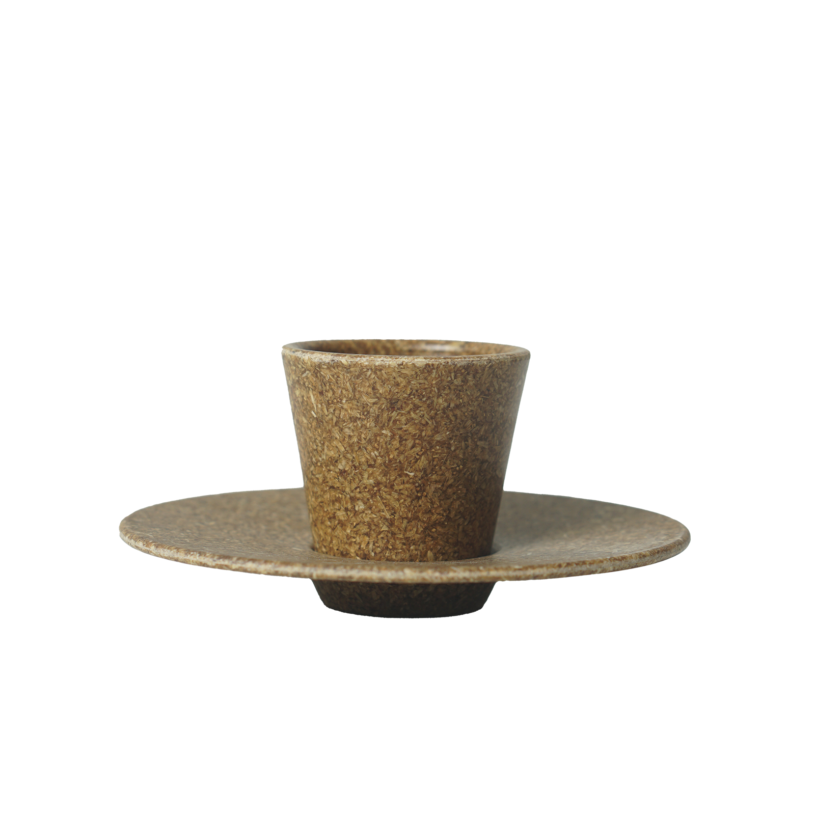 Espresso Cup with Plate, Rice Husk