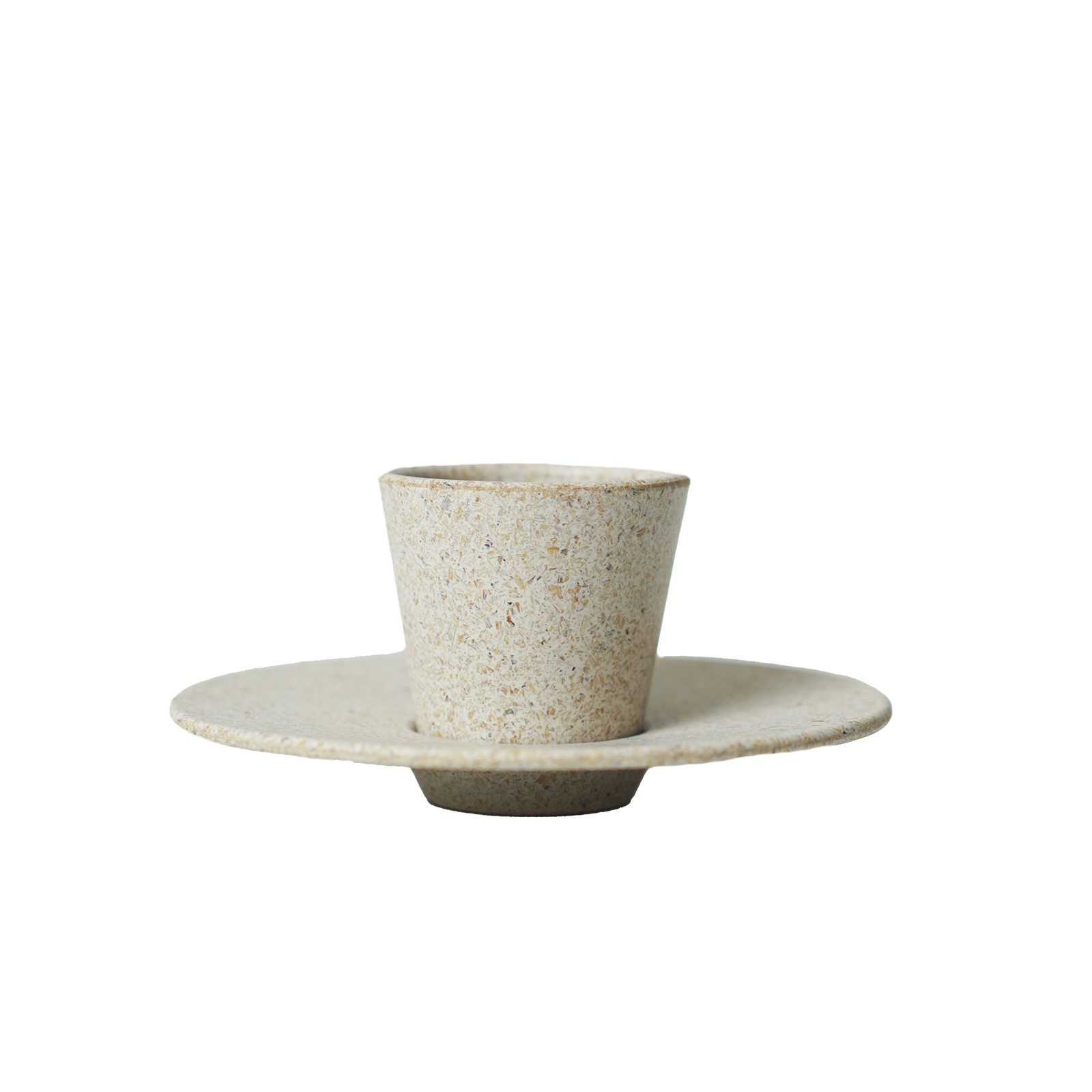 Espresso Cup with Plate, Rice Husk