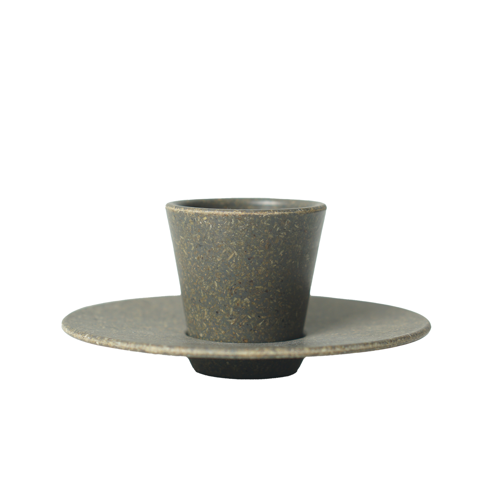 Espresso Cup with Plate, Rice Husk