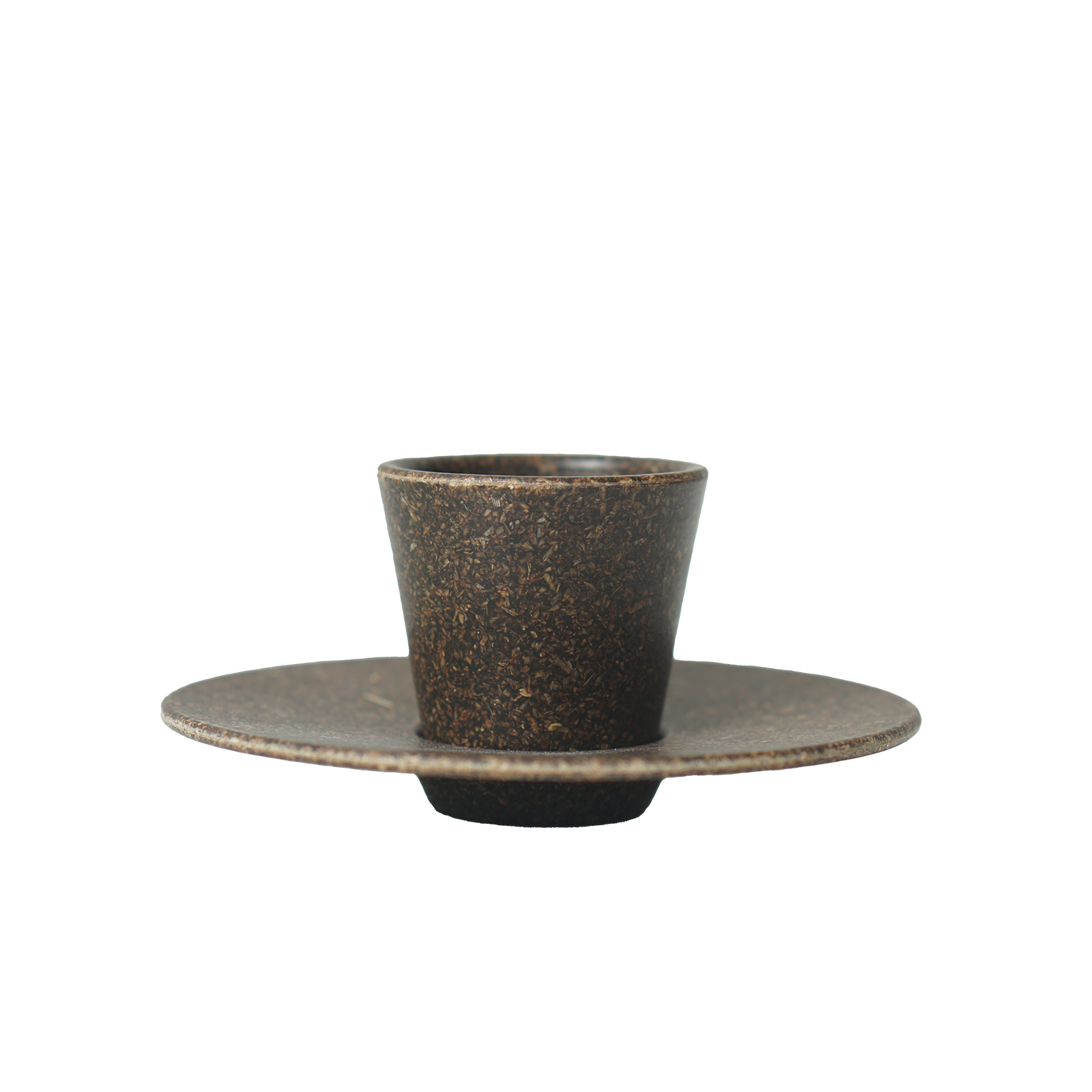 Espresso Cup with Plate, Rice Husk