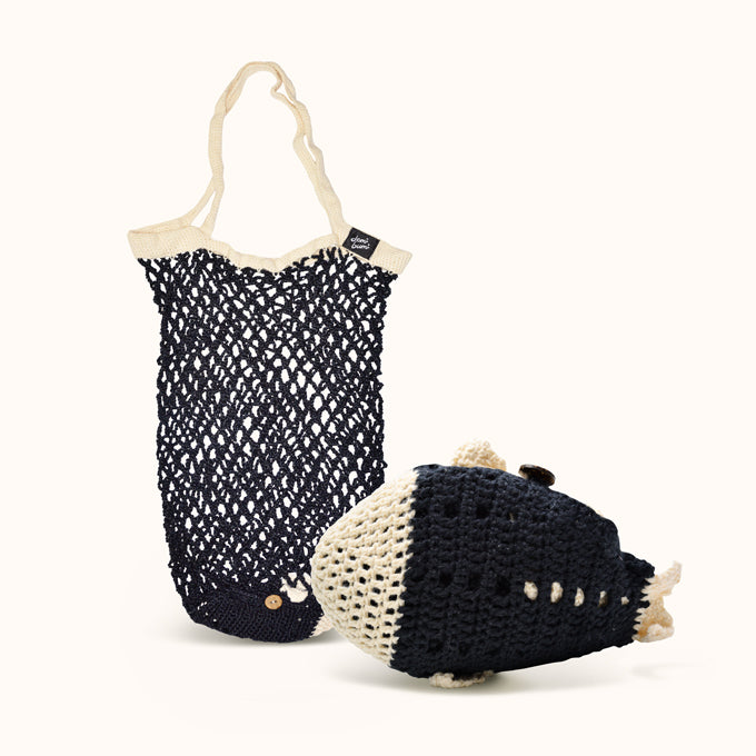 Sea Animal Woven Tote Bag