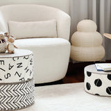 Pass It On Singapore, Pouf and ottomans, Pouf for kids, ottoman for kids, alphabet print kids decor