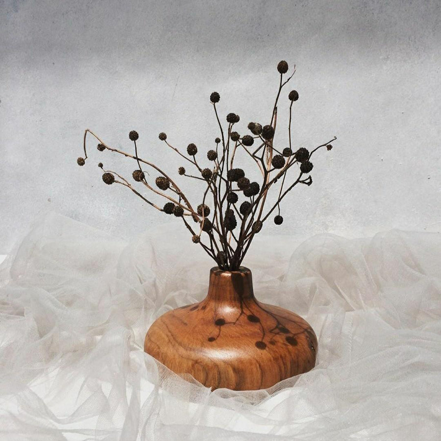 Kalia Wooden Vase Natural