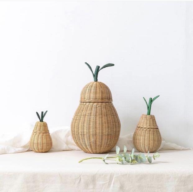 Rattan Pear Basket